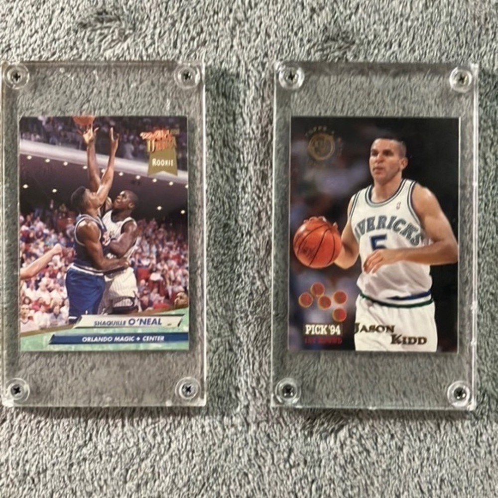 Shaquille O'Neal and Jason Kidd Basketball Rookie Cards